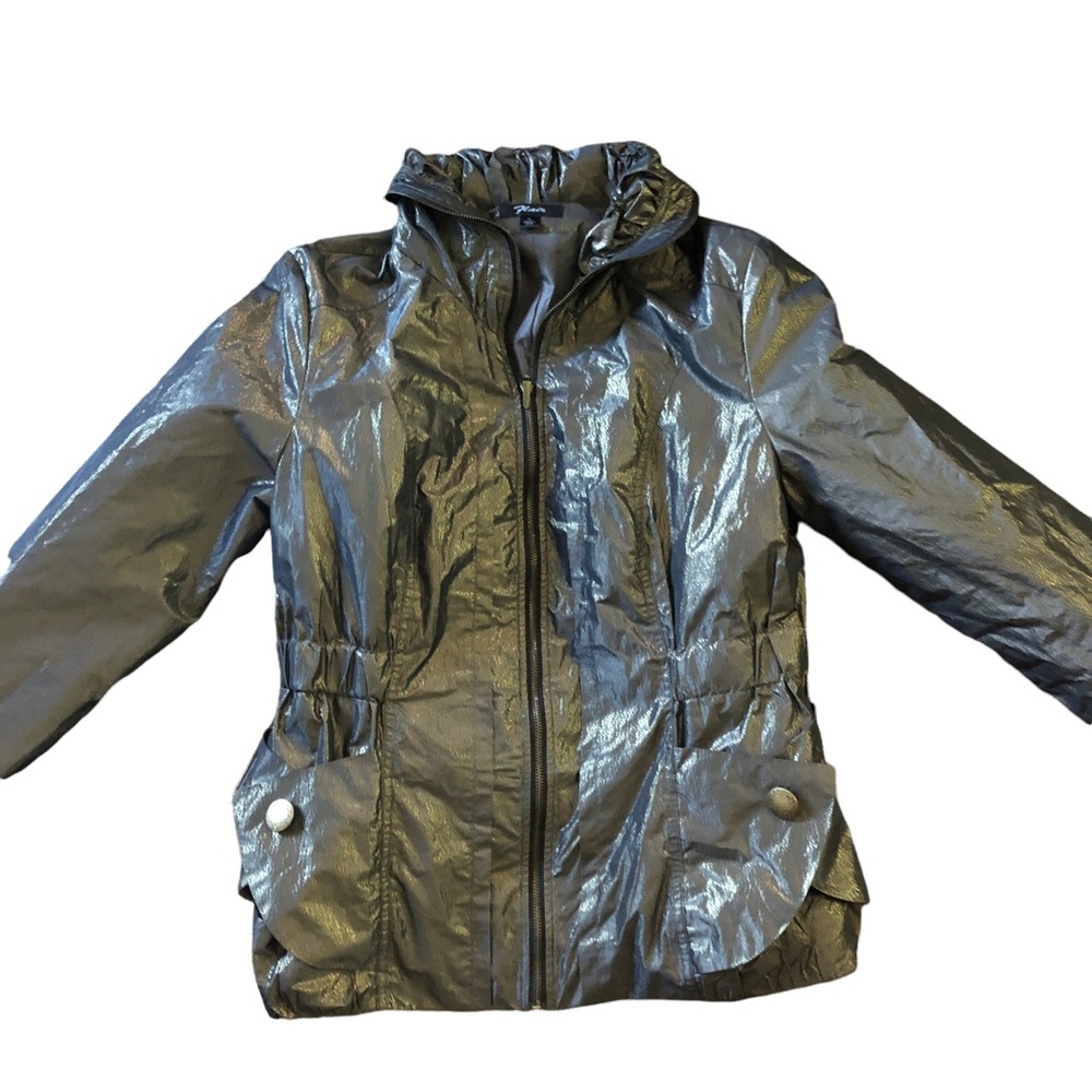 Flair metallic ruffle jacket